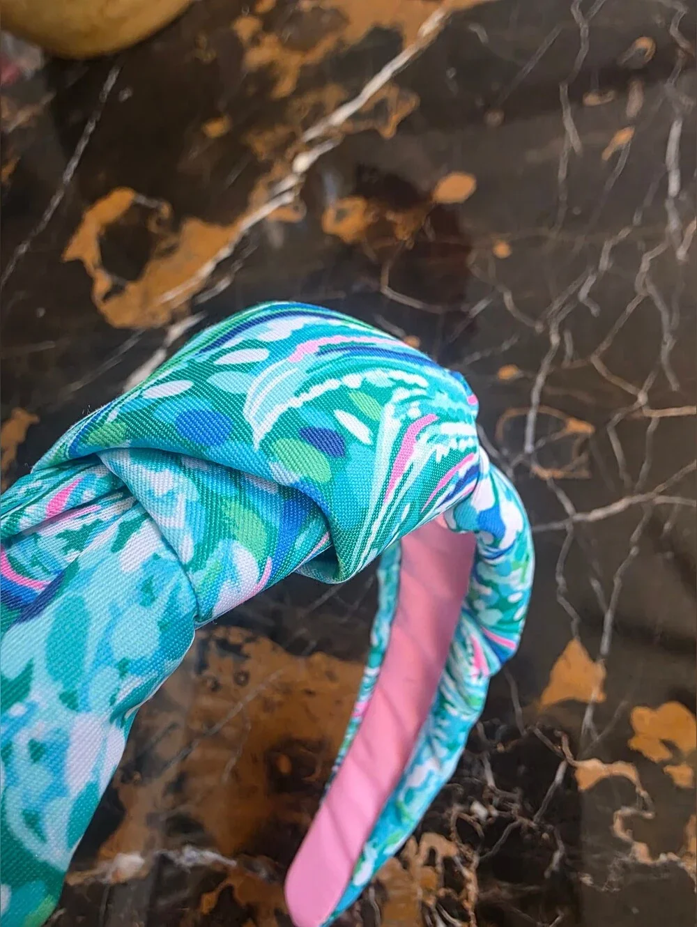 Lilly Pulitzer Knotted Headband Blue Pink Green Southern Preppy Summer Tropical